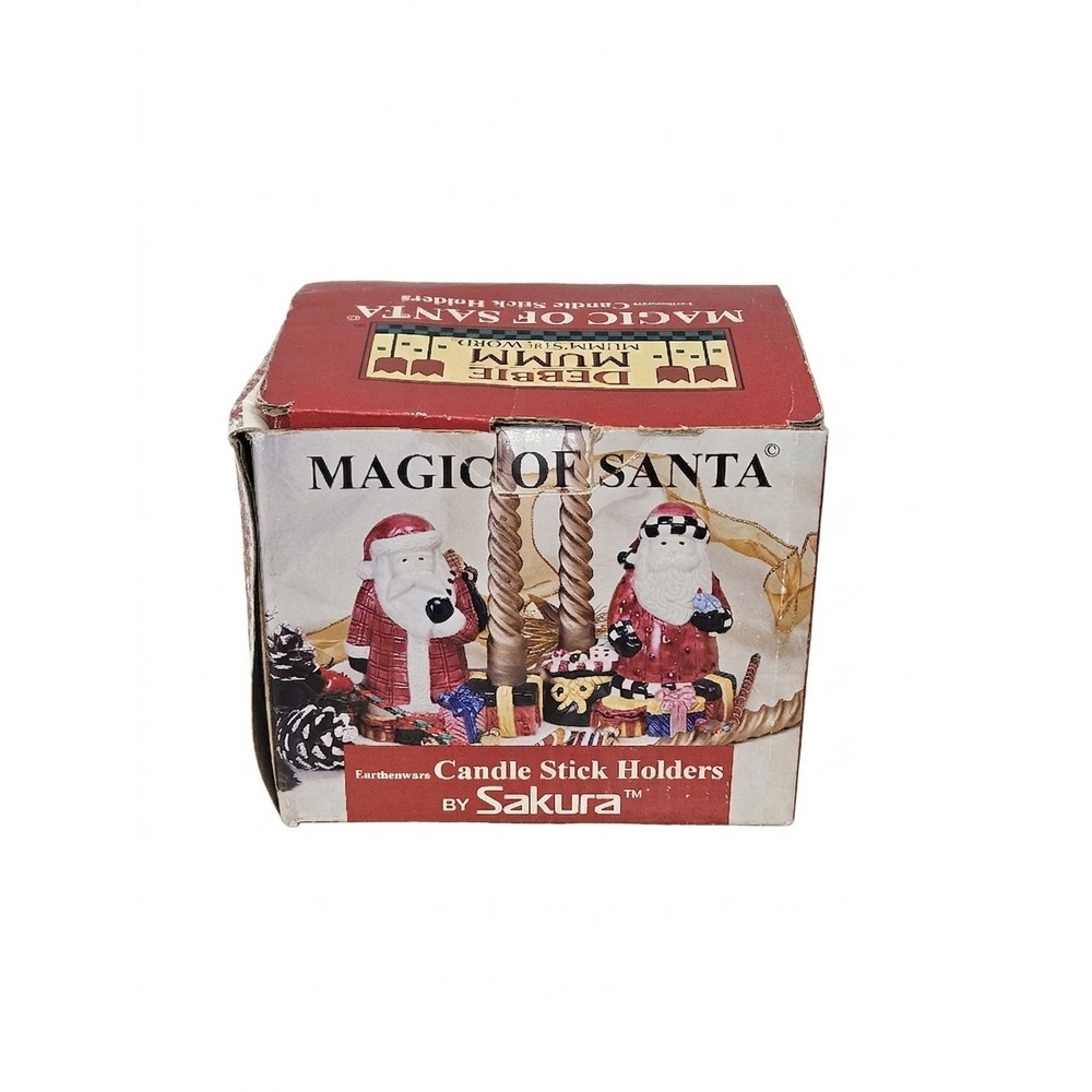 Sakura Magic of Santa Candle Stick Holders Debbie Mumm